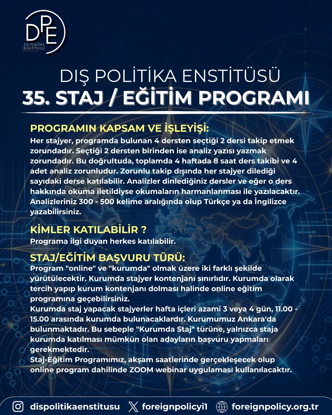 Dış Politika Enstitüsü 35. Staj/Eğitim Programı (Kurumda) - Görsel 3