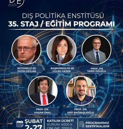 Dış Politika Enstitüsü 35. Staj/Eğitim Programı (Kurumda)