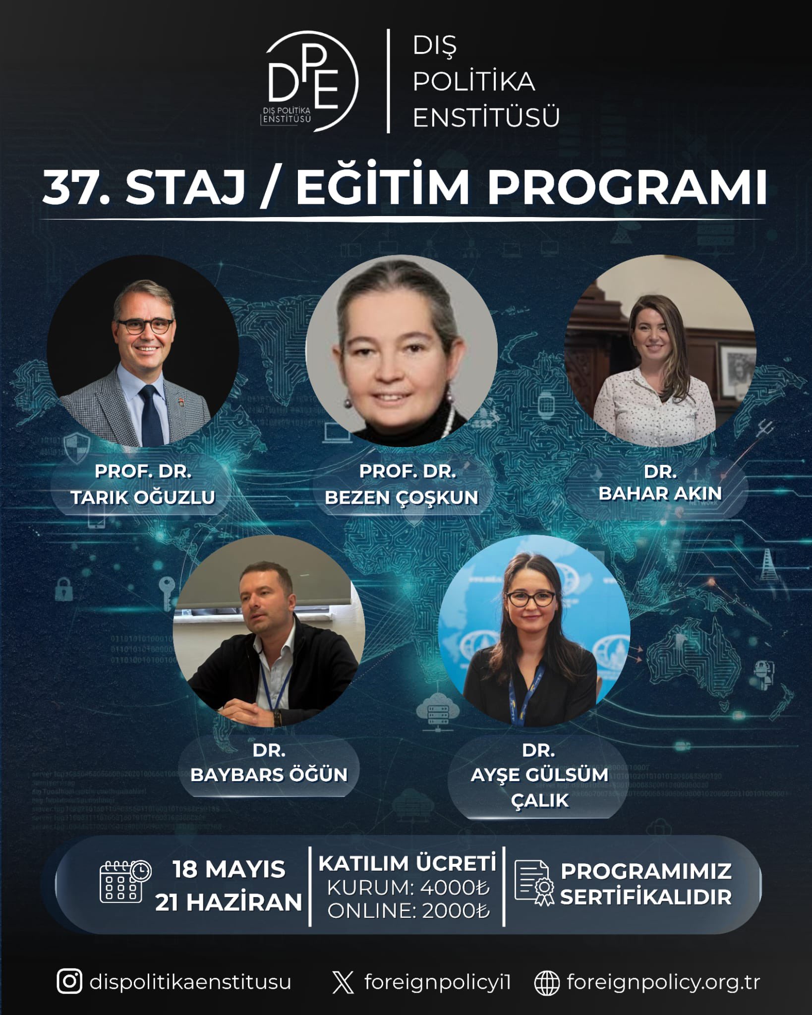 Dış Politika Enstitüsü 37. Staj/Eğitim Programı (Online)